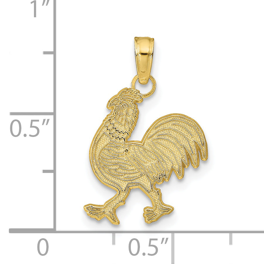 10K Rooster Pendant