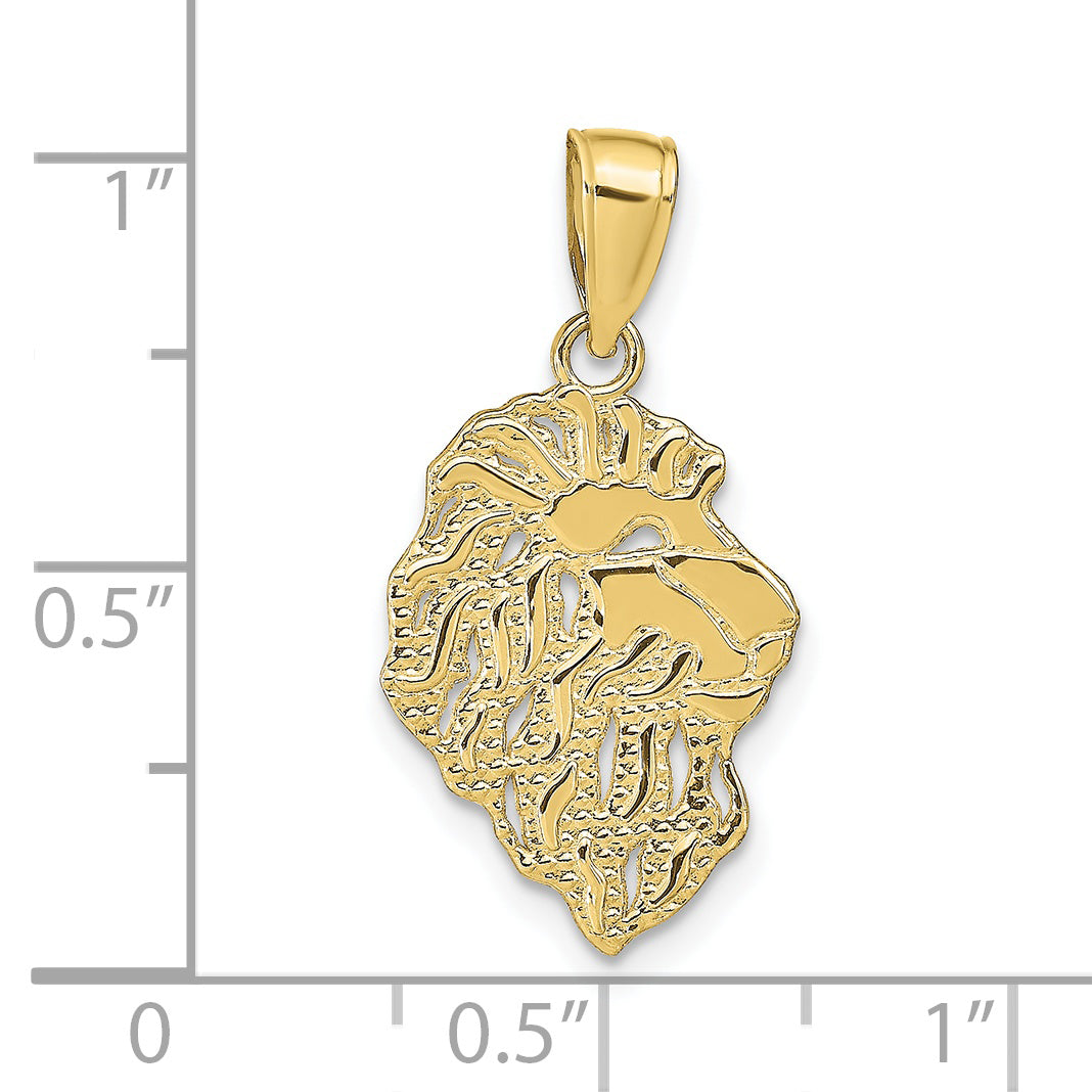 10K Lion Head Pendant