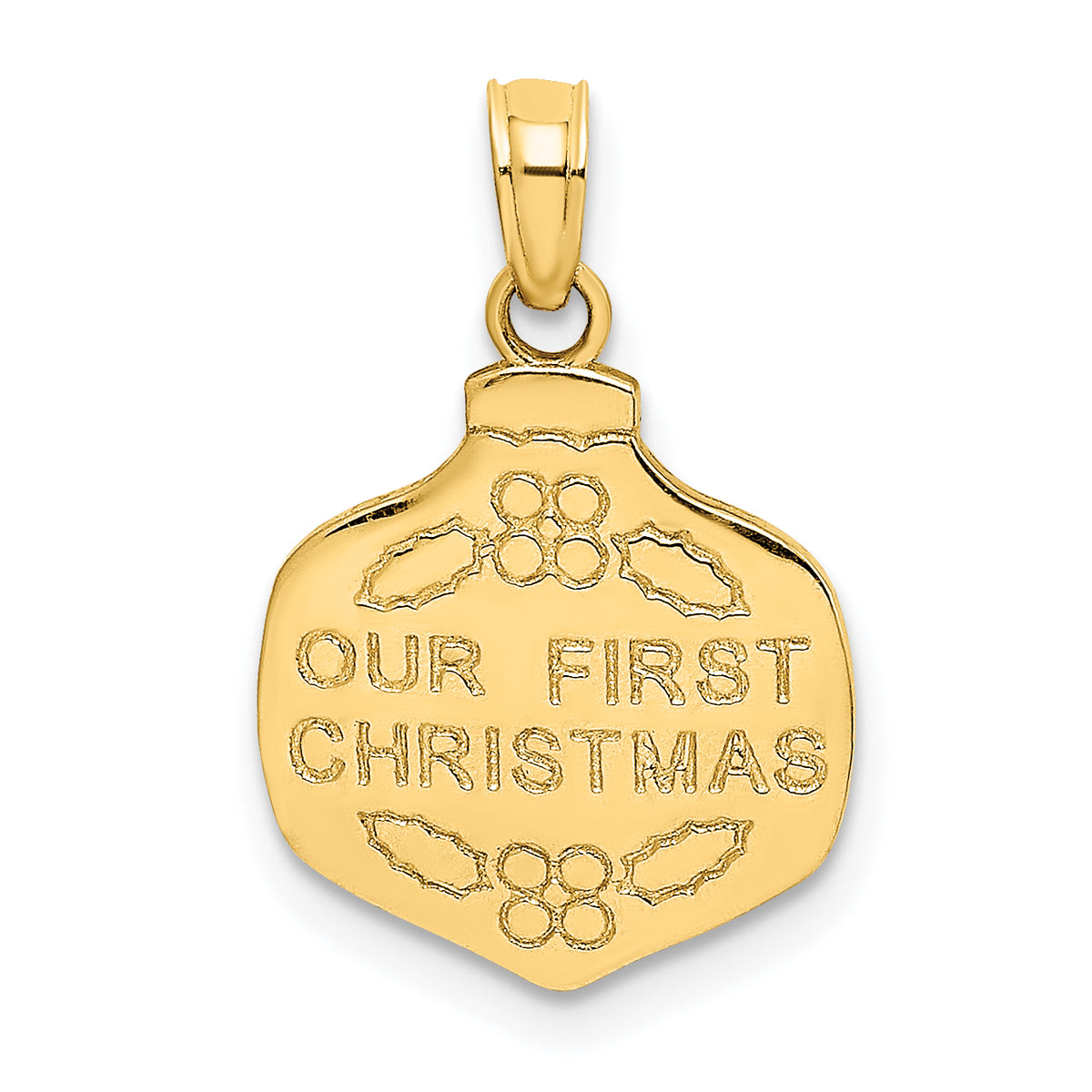 10K OUR FIRST CHRISTMAS Ornament Pendant