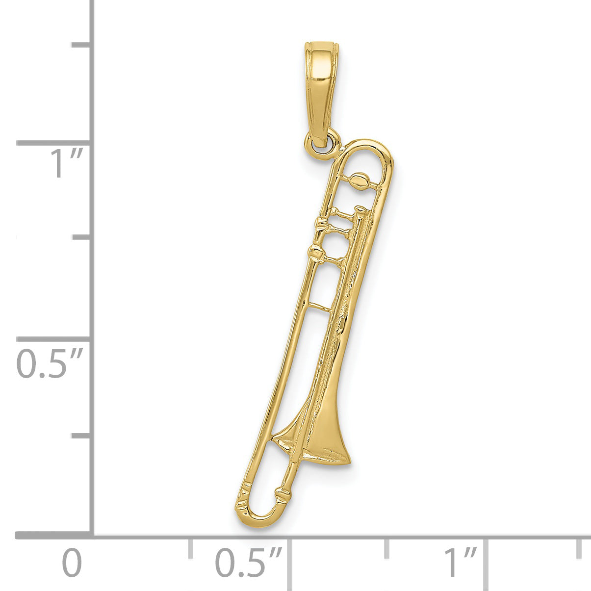 10K Trombone Pendant