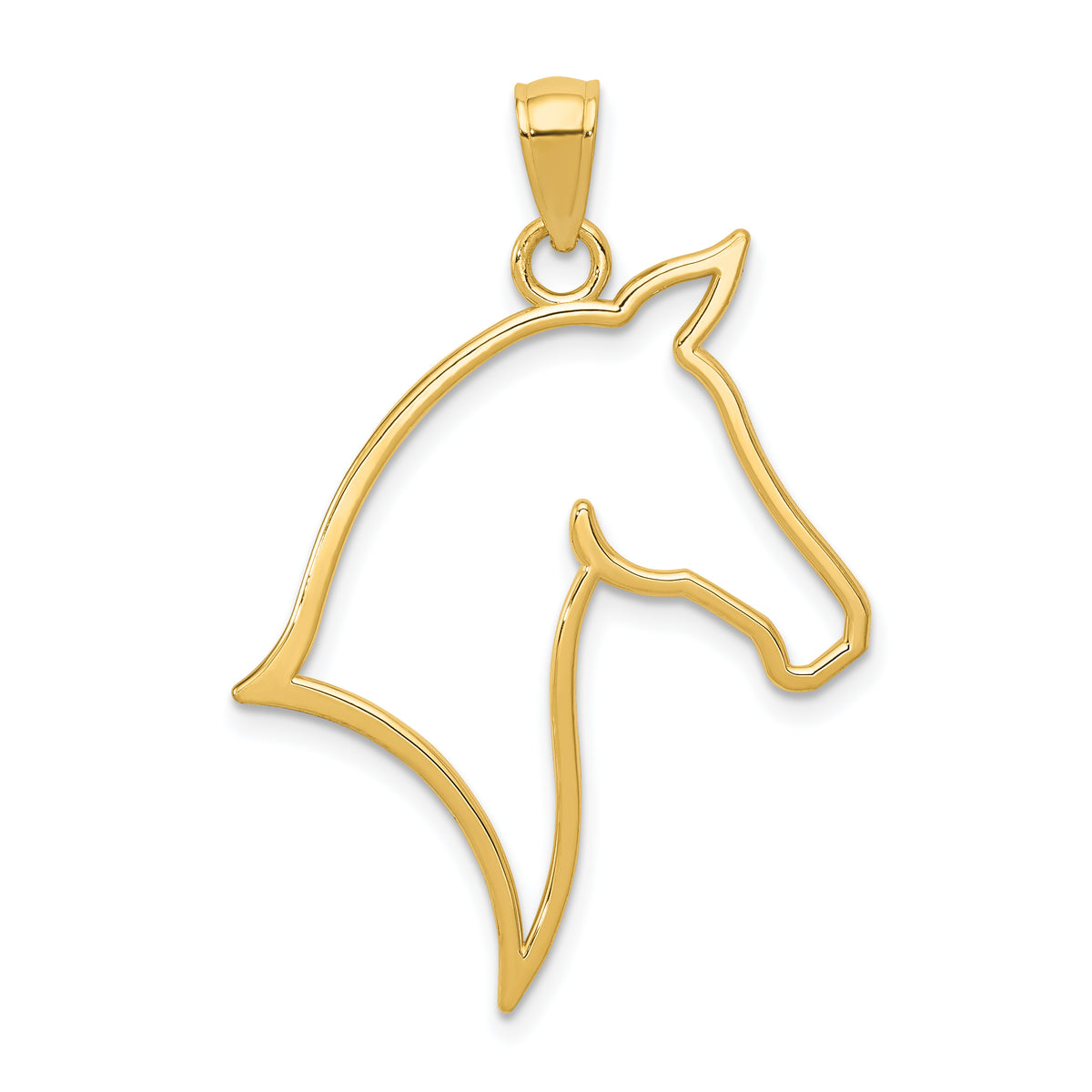 10k Horse Head Pendant