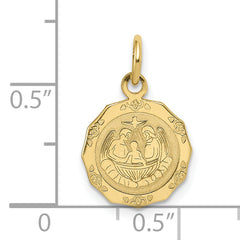 10k Baptism Spanish Recuerdo Del Bautismo on Back Charm