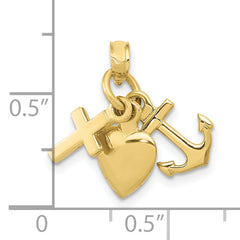 10K Faith, Hope and Charity Charm