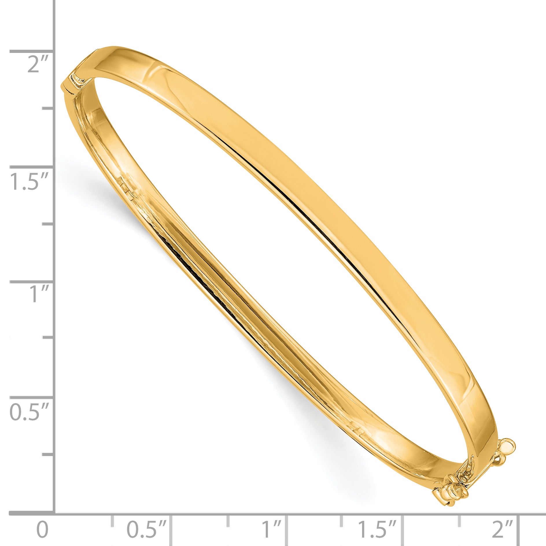 10k 4mm Hinged Bangle