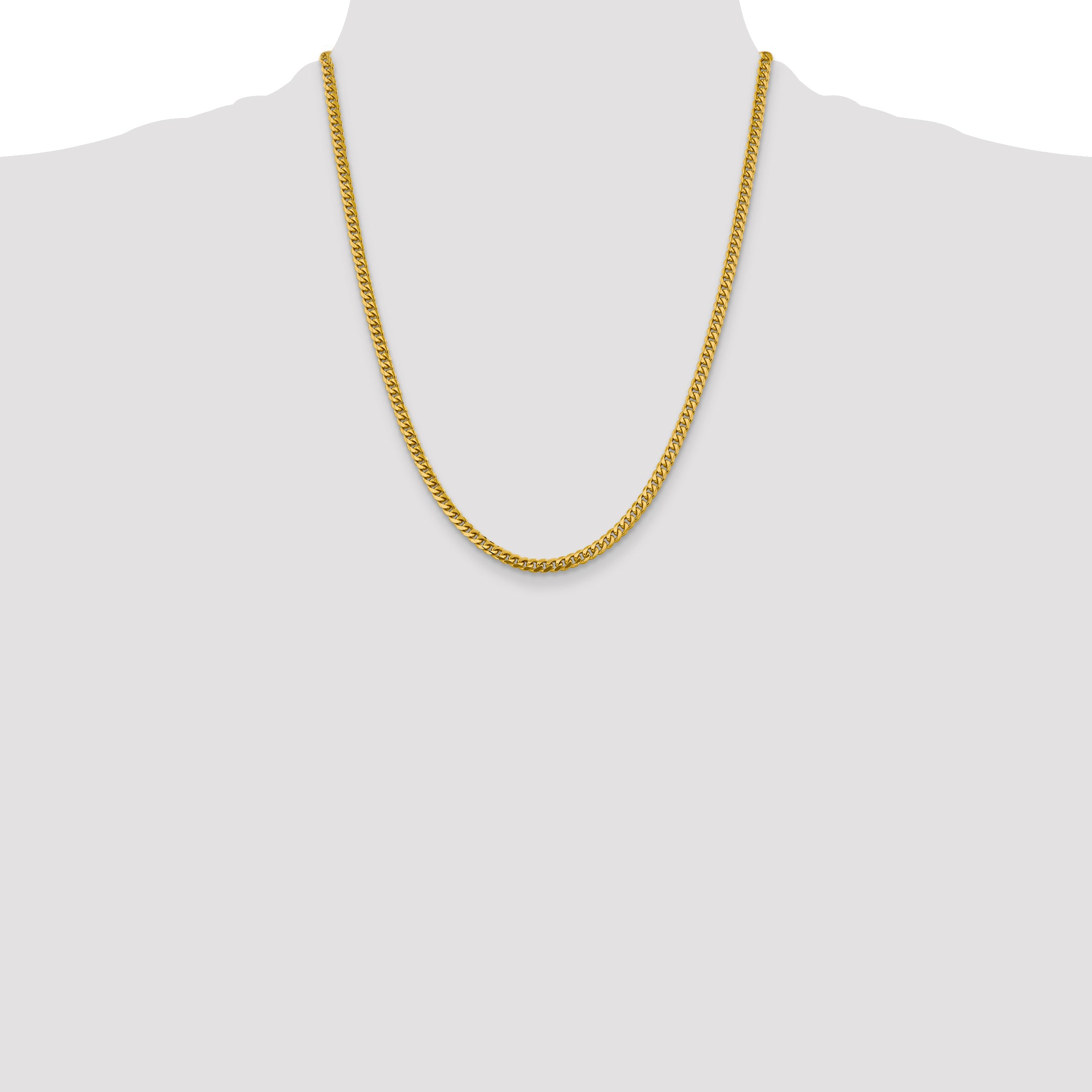 10K 4.25mm Solid Miami Cuban Chain