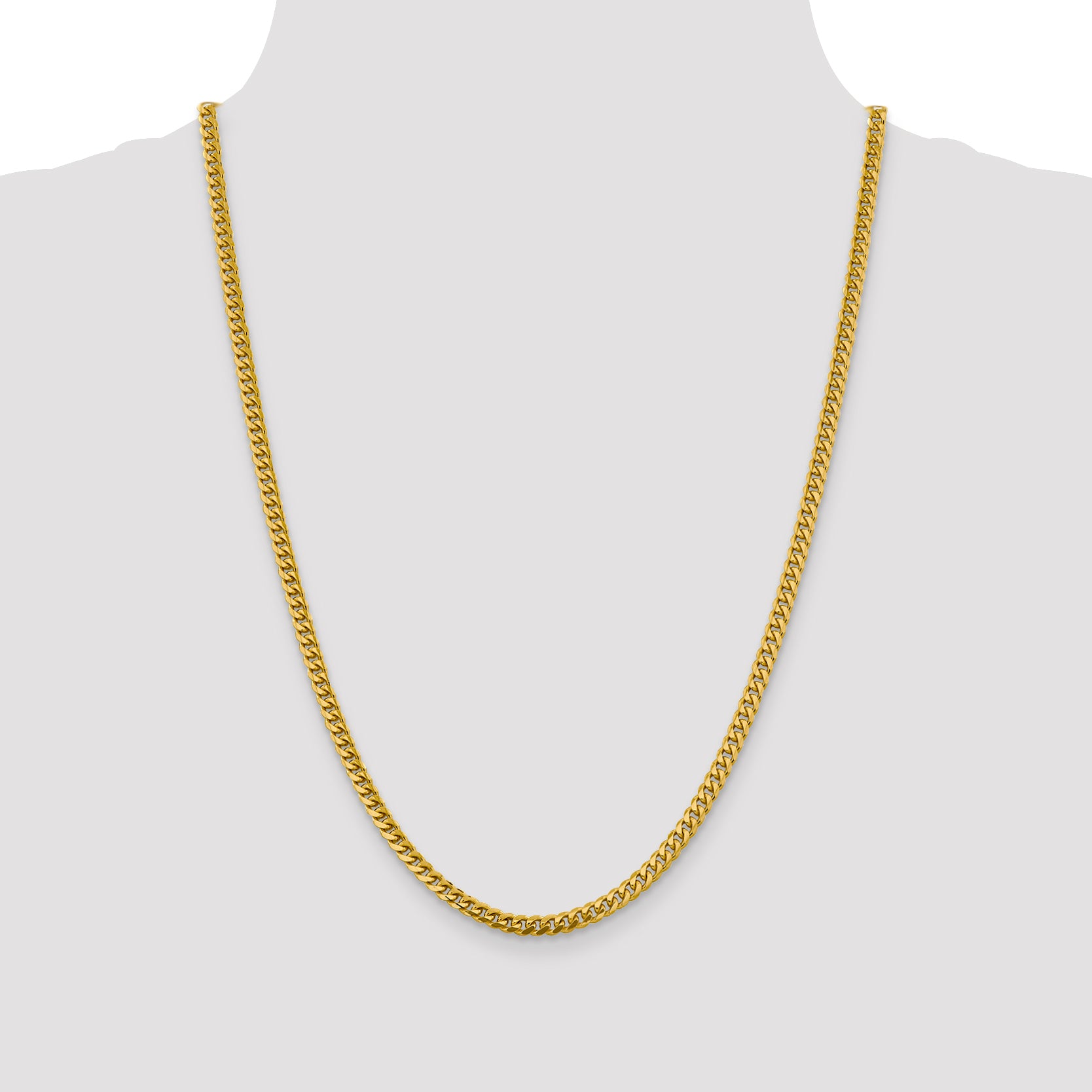 10K 4.25mm Solid Miami Cuban Chain