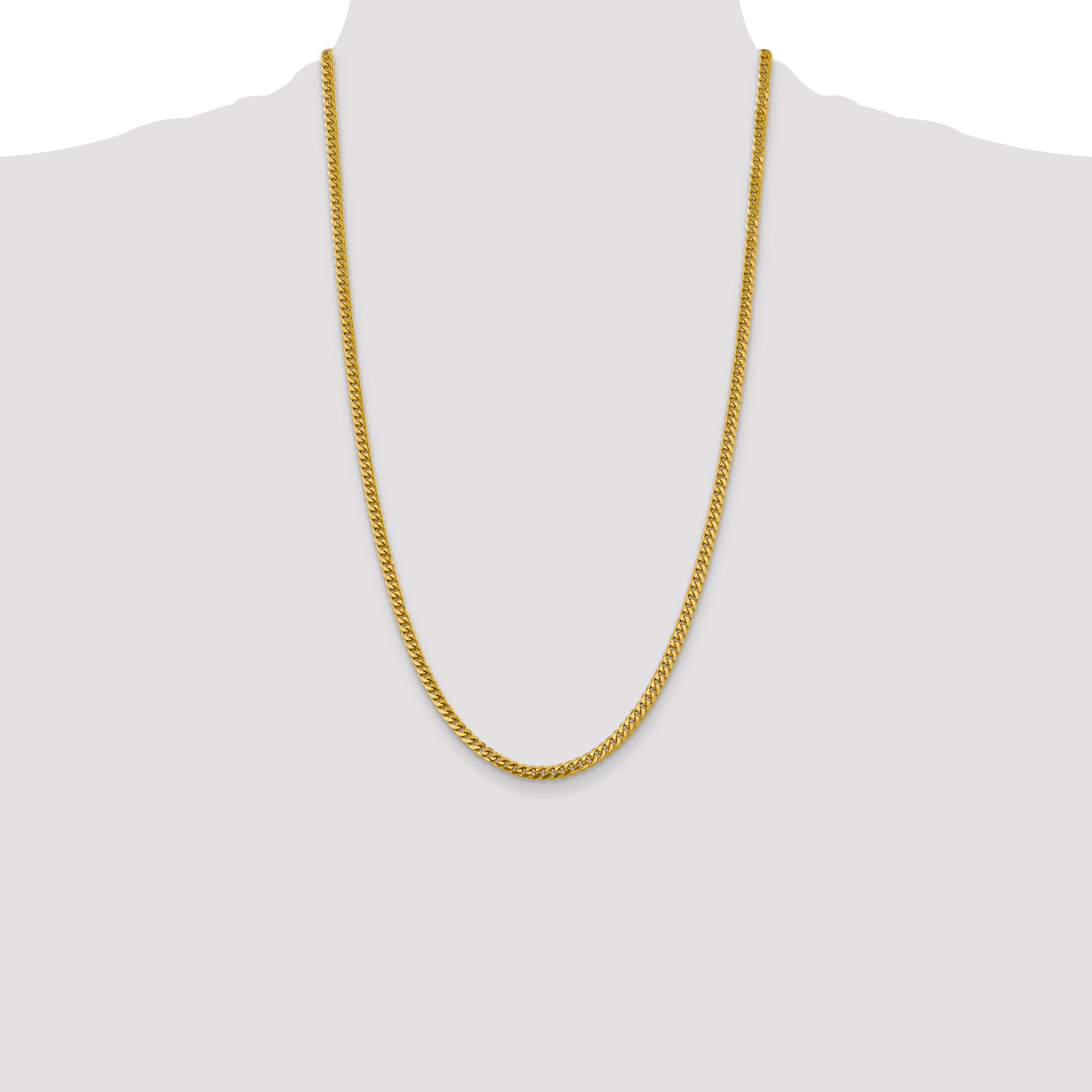 10K 4.25mm Solid Miami Cuban Chain