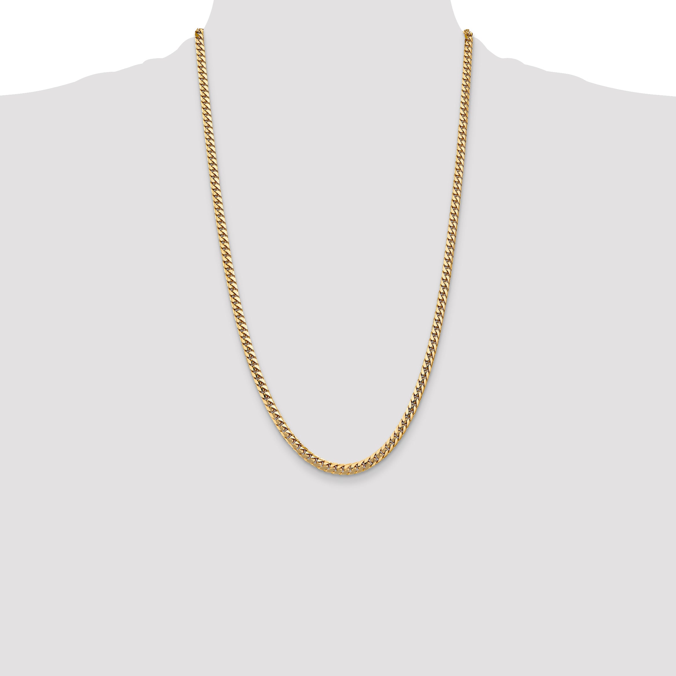 10K 4.3mm Solid Miami Cuban Chain