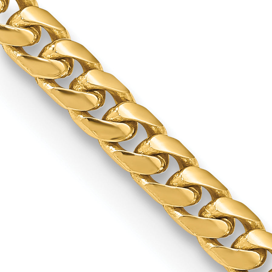 10K 4.3mm Solid Miami Cuban Chain