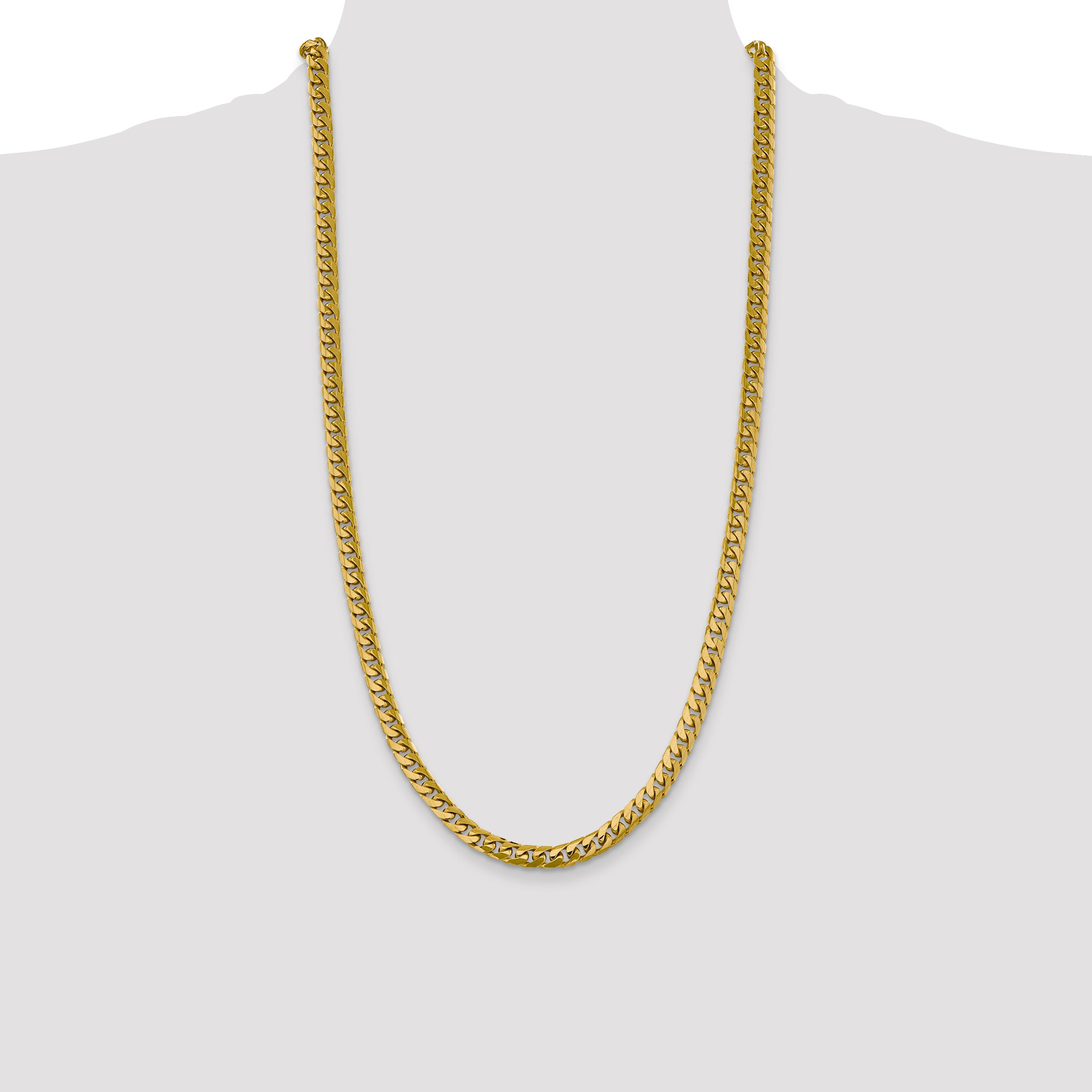 10K 6.25mm Solid Miami Cuban Chain