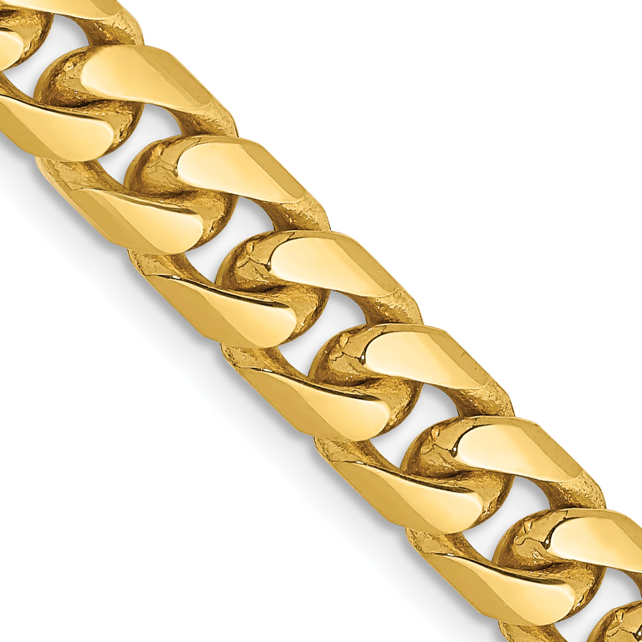 10K 6.25mm Solid Miami Cuban Chain