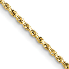 10k 2mm Semi-solid D/C Rope Chain