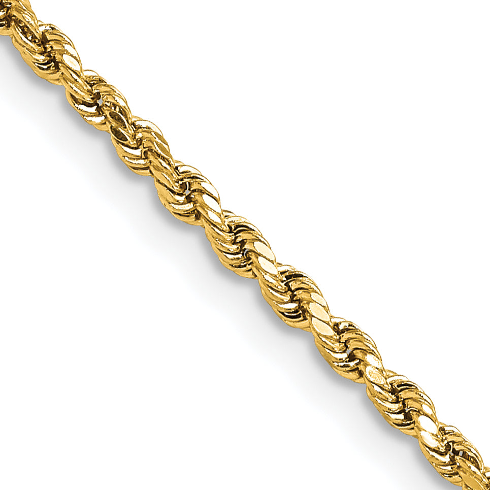 10k 2.25mm Semi-solid D/C Rope Chain