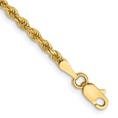 10k 2.5mm Semi-solid D/C Rope Chain