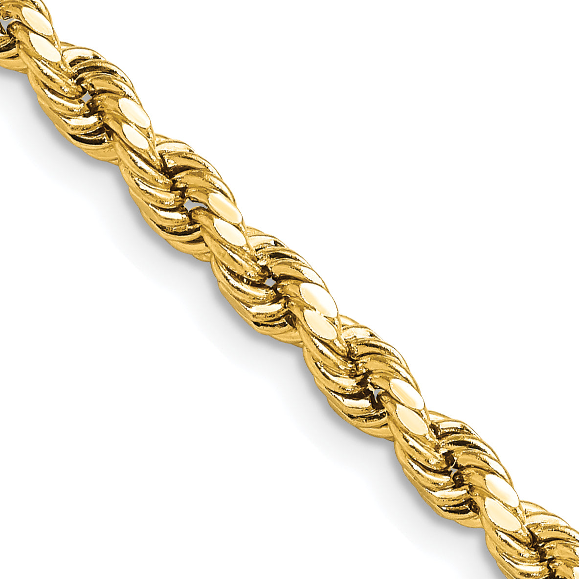 10k 4mm Semi-solid D/C Rope Chain