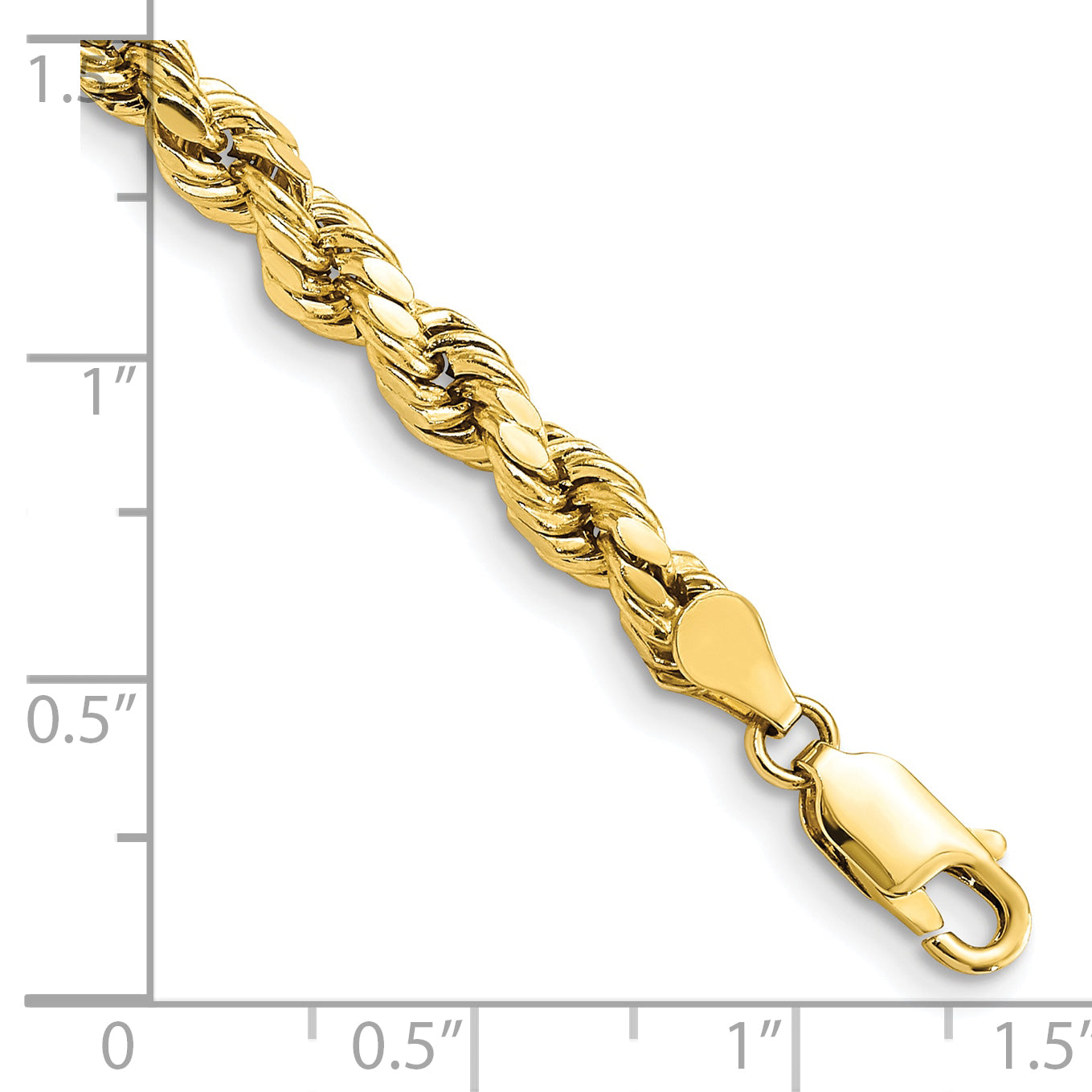 10k 4.9mm Semi-solid D/C Rope Chain