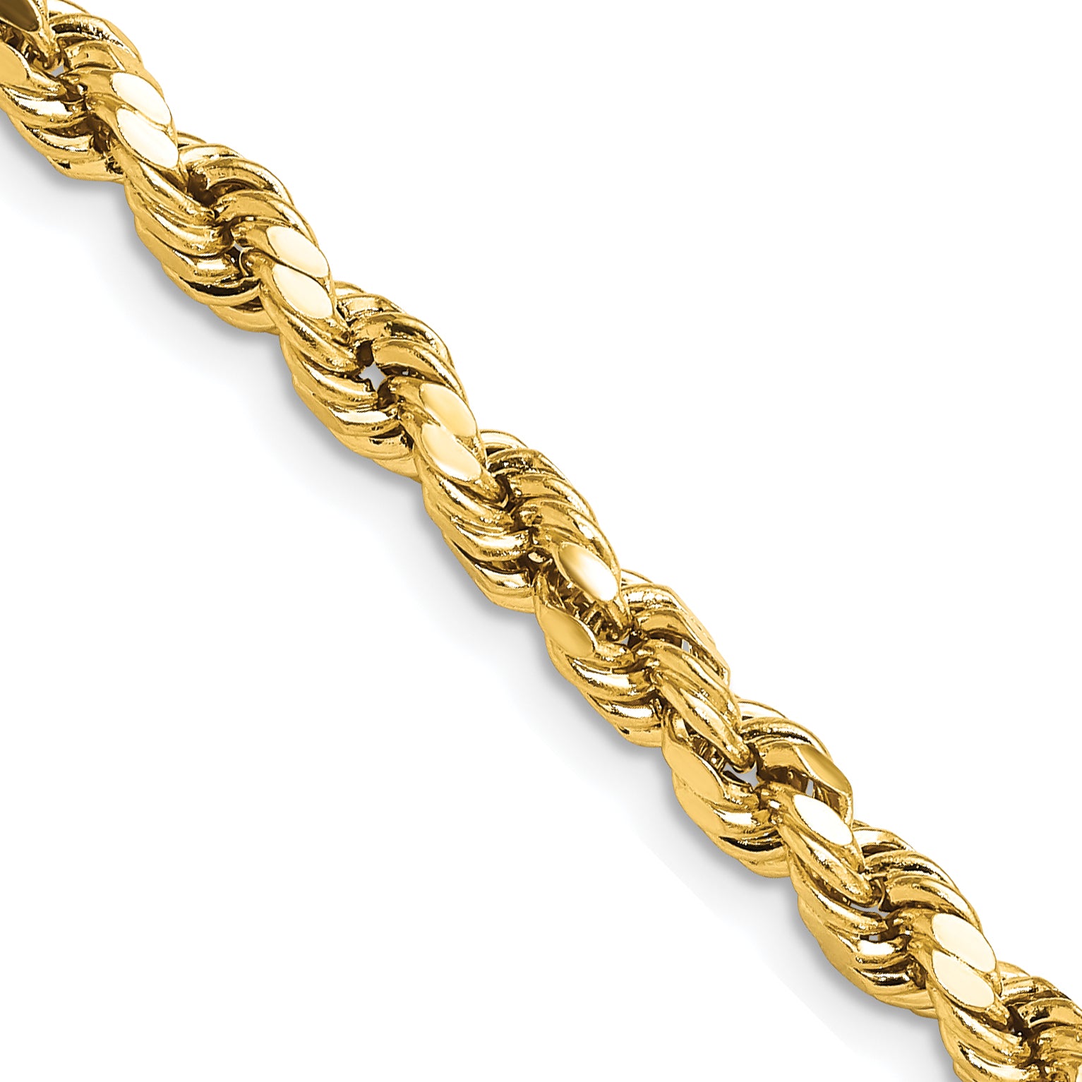 10k 4.9mm Semi-solid D/C Rope Chain