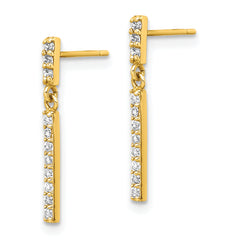 10K CZ Dangle Earrings