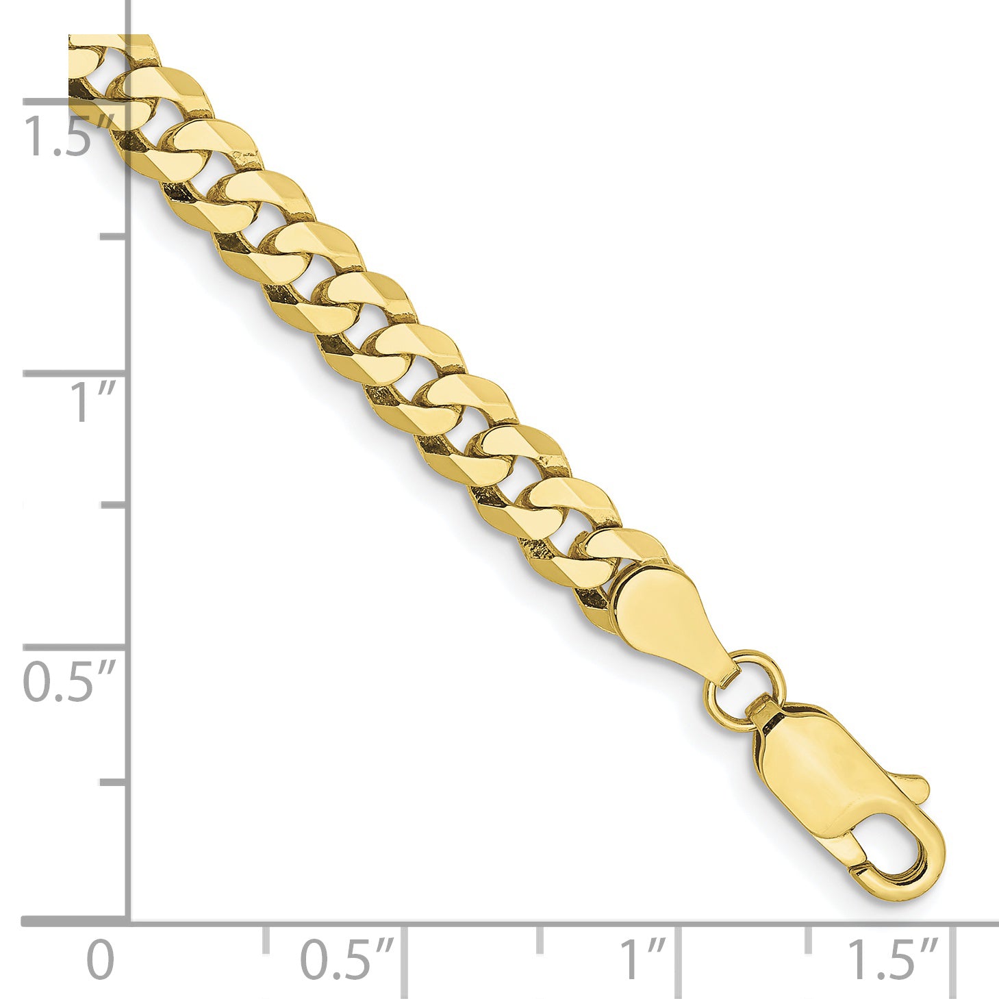 10k 4.75mm Flat Beveled Curb Chain