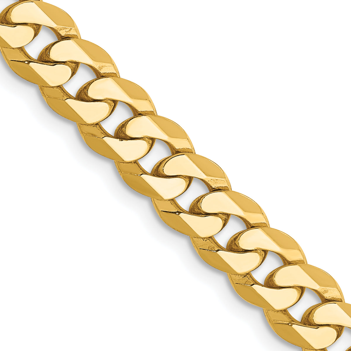 10k 6.25mm Flat Beveled Curb Chain