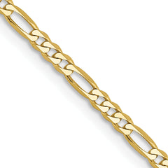 10k 2.2mm Flat Figaro Chain