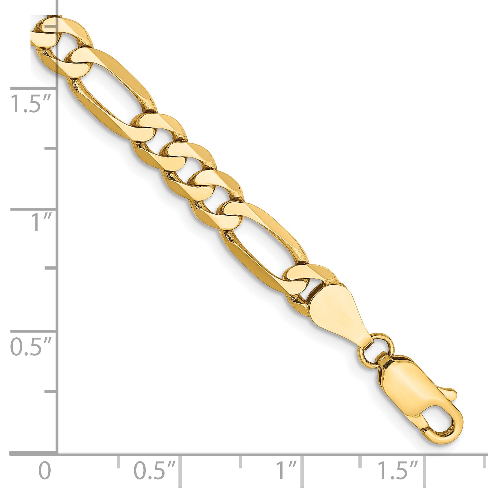 10K 5.25mm Flat Figaro Chain