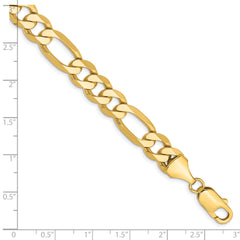 10K 8.75mm Flat Figaro Chain