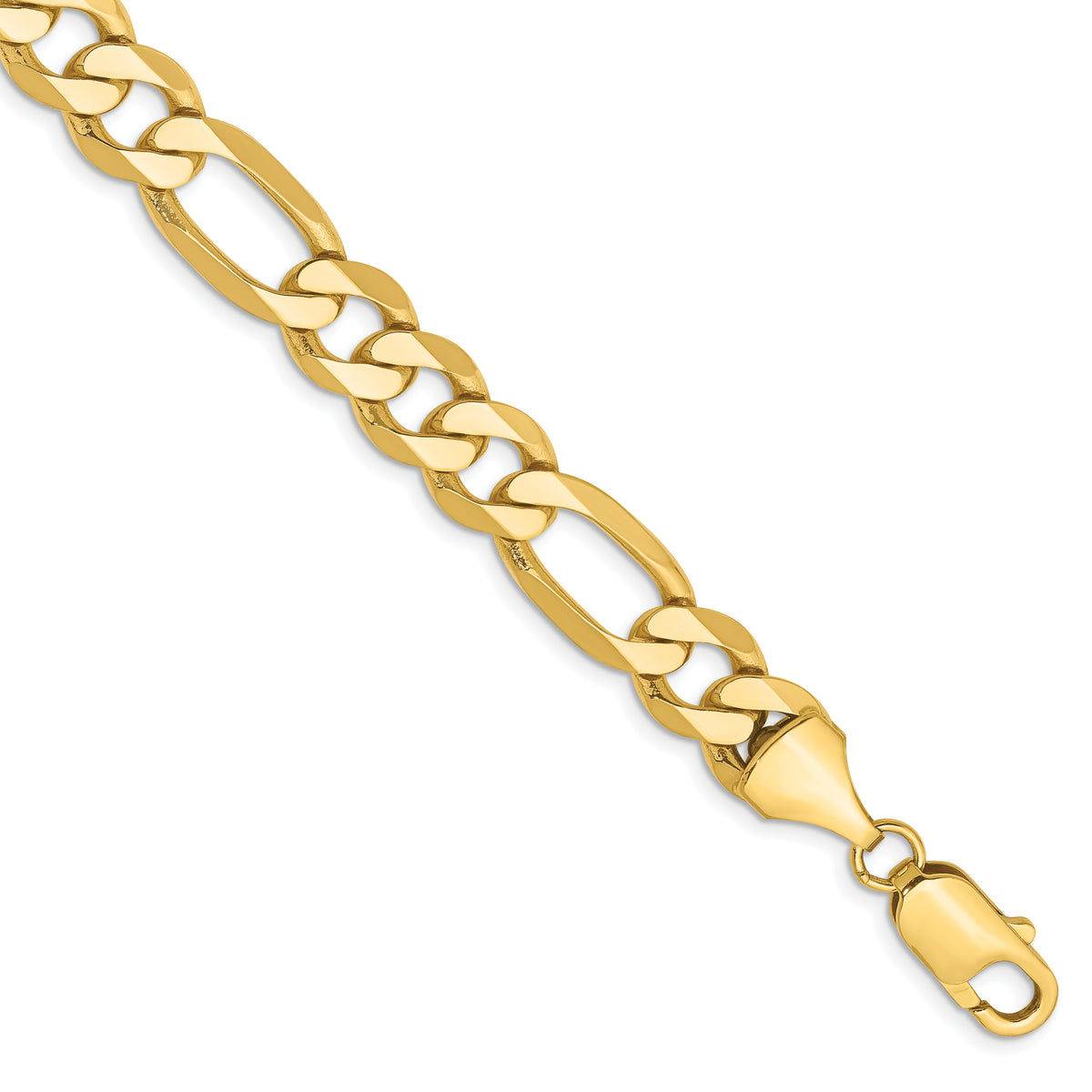 10K 8.75mm Flat Figaro Chain