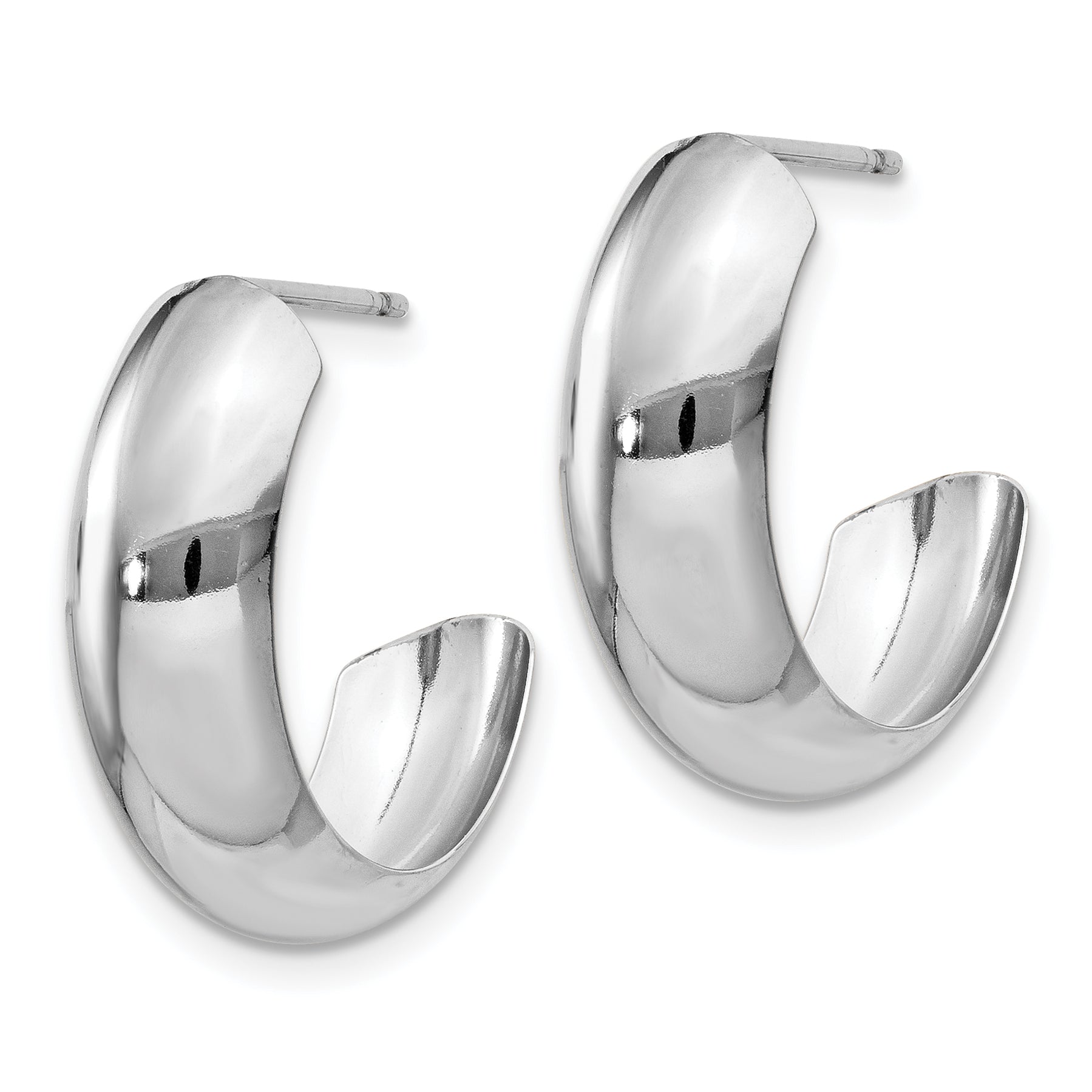 10k White Gold Hoop Earrings