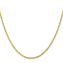 10k 2mm Diamond-cut Rope Chain