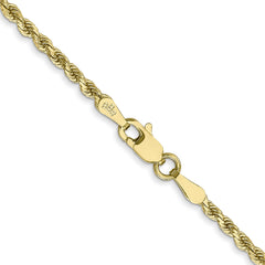 10k 2mm Diamond-cut Rope Chain