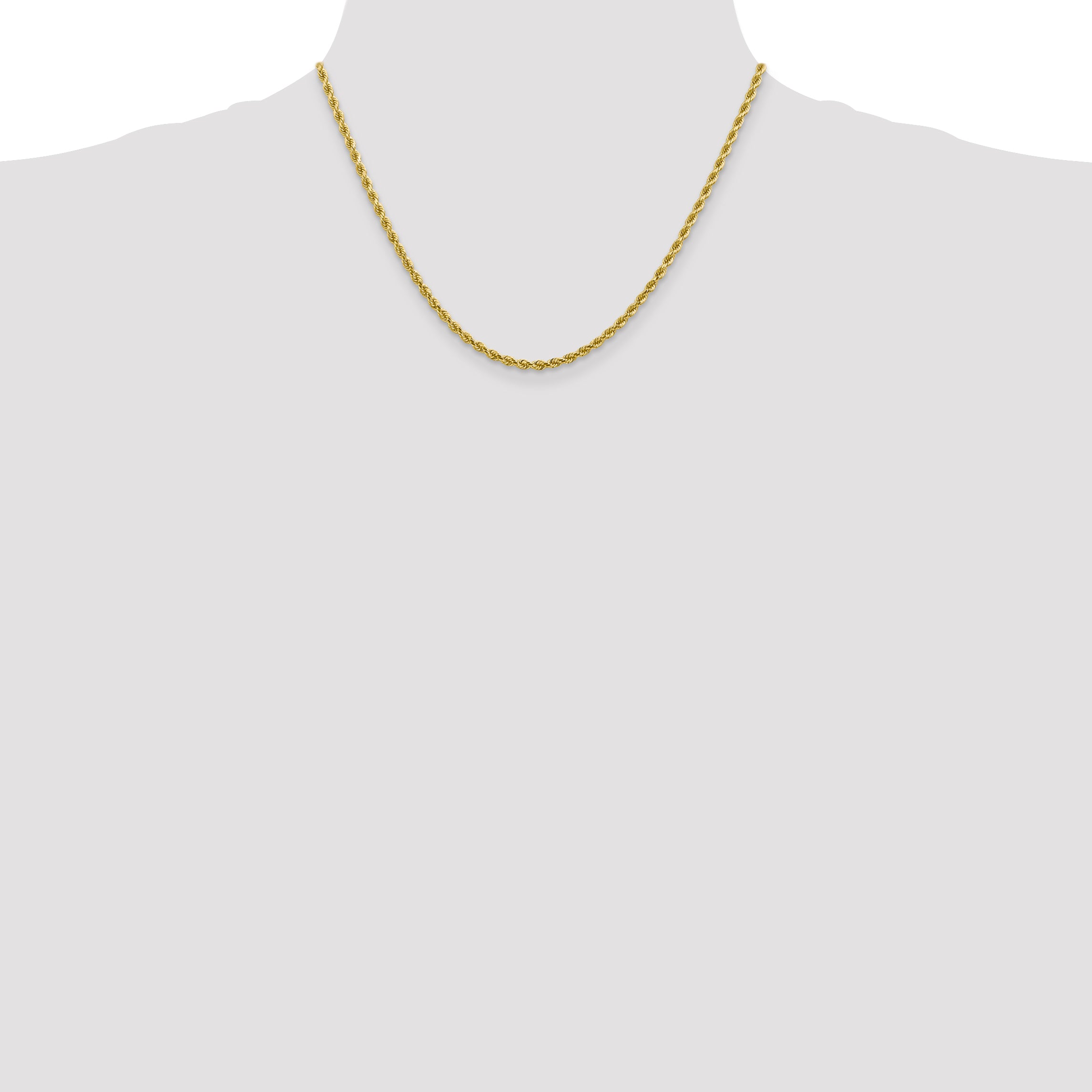 10k 2.75mm Diamond-cut Rope Chain