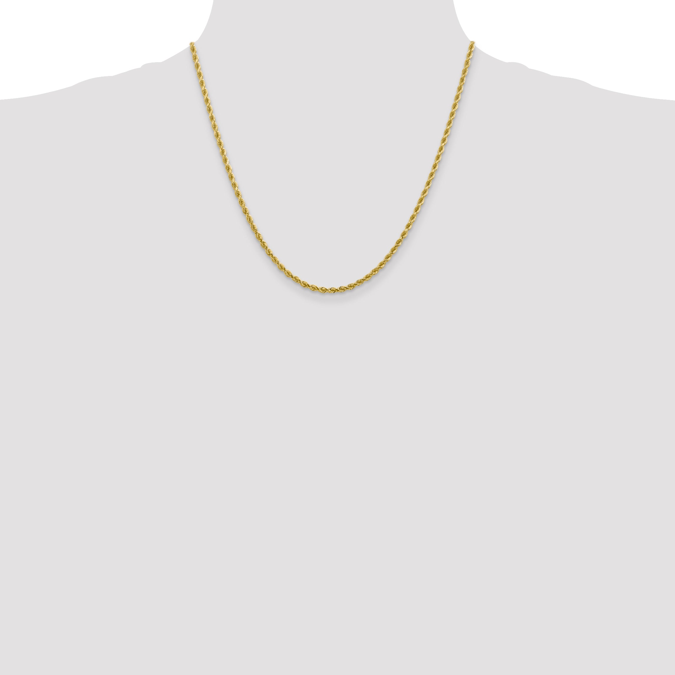 10k 2.75mm Diamond-cut Rope Chain