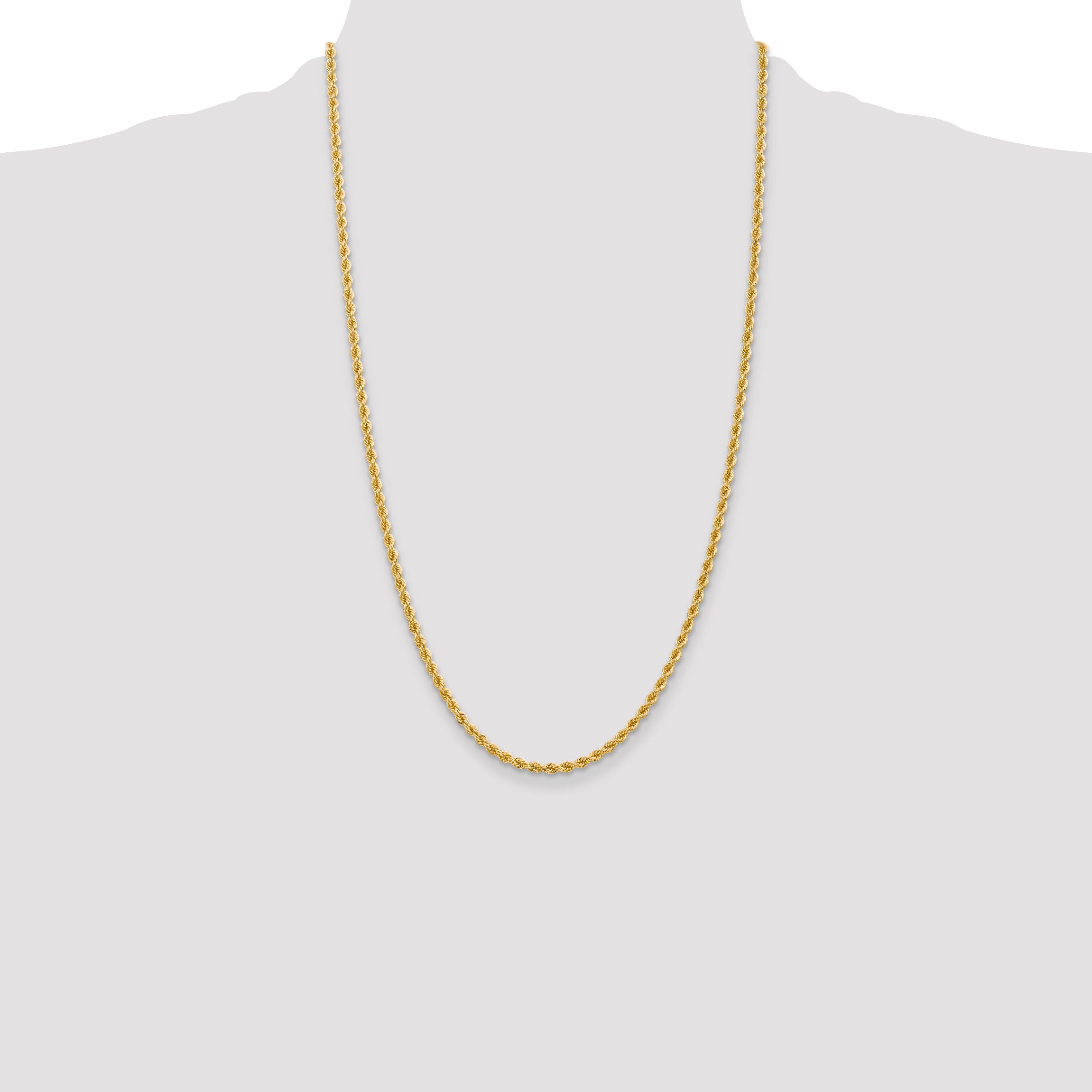 10k 2.75mm Regular Rope Chain