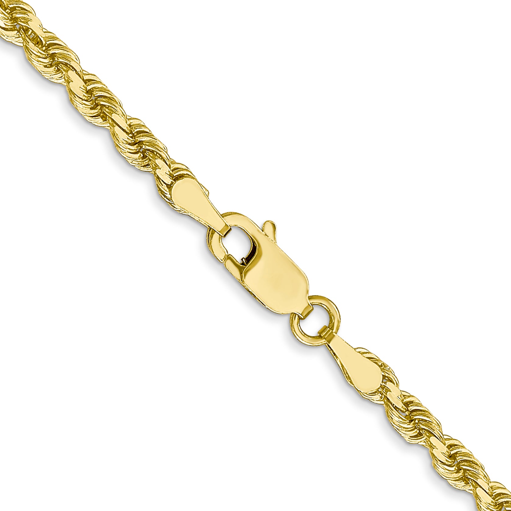 10k 3mm Diamond-cut Rope Chain