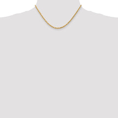 10k 3mm Diamond-cut Rope Chain