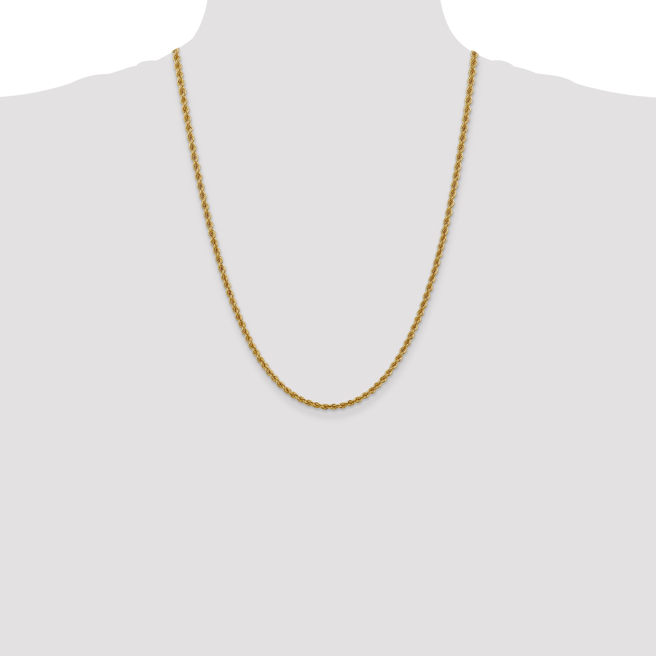 10k 3mm Regular Rope Chain