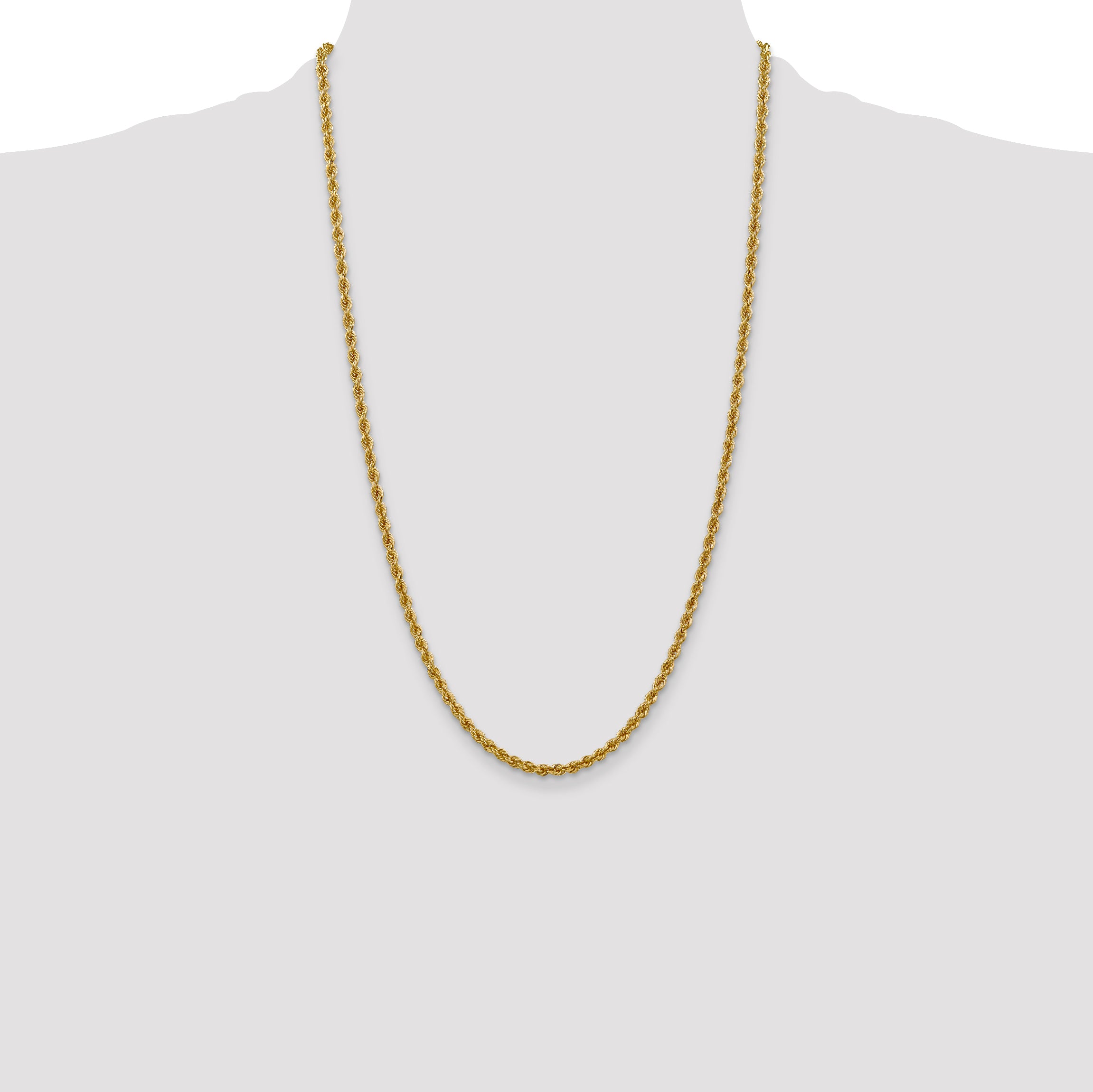 10k 3mm Regular Rope Chain