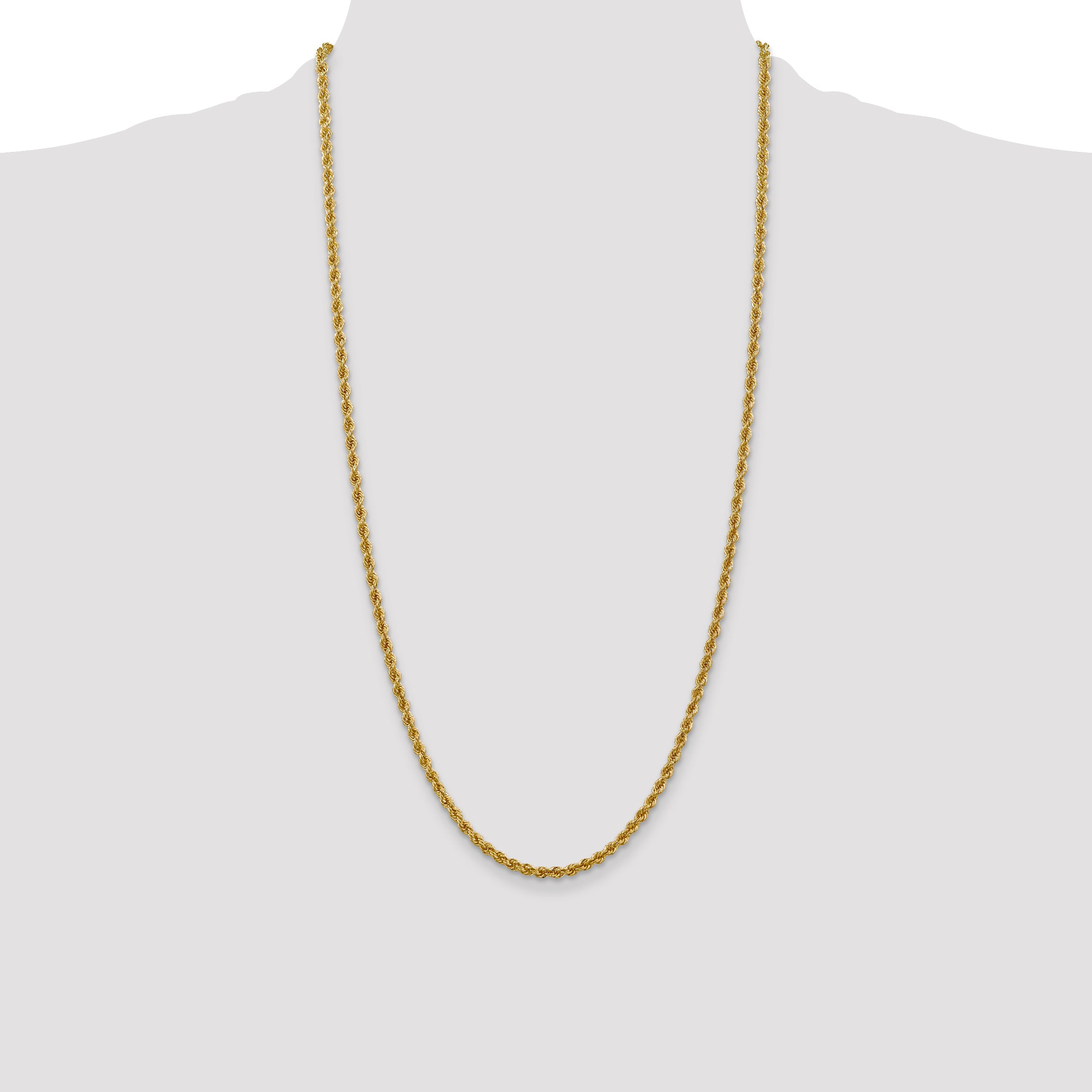 10k 3mm Regular Rope Chain