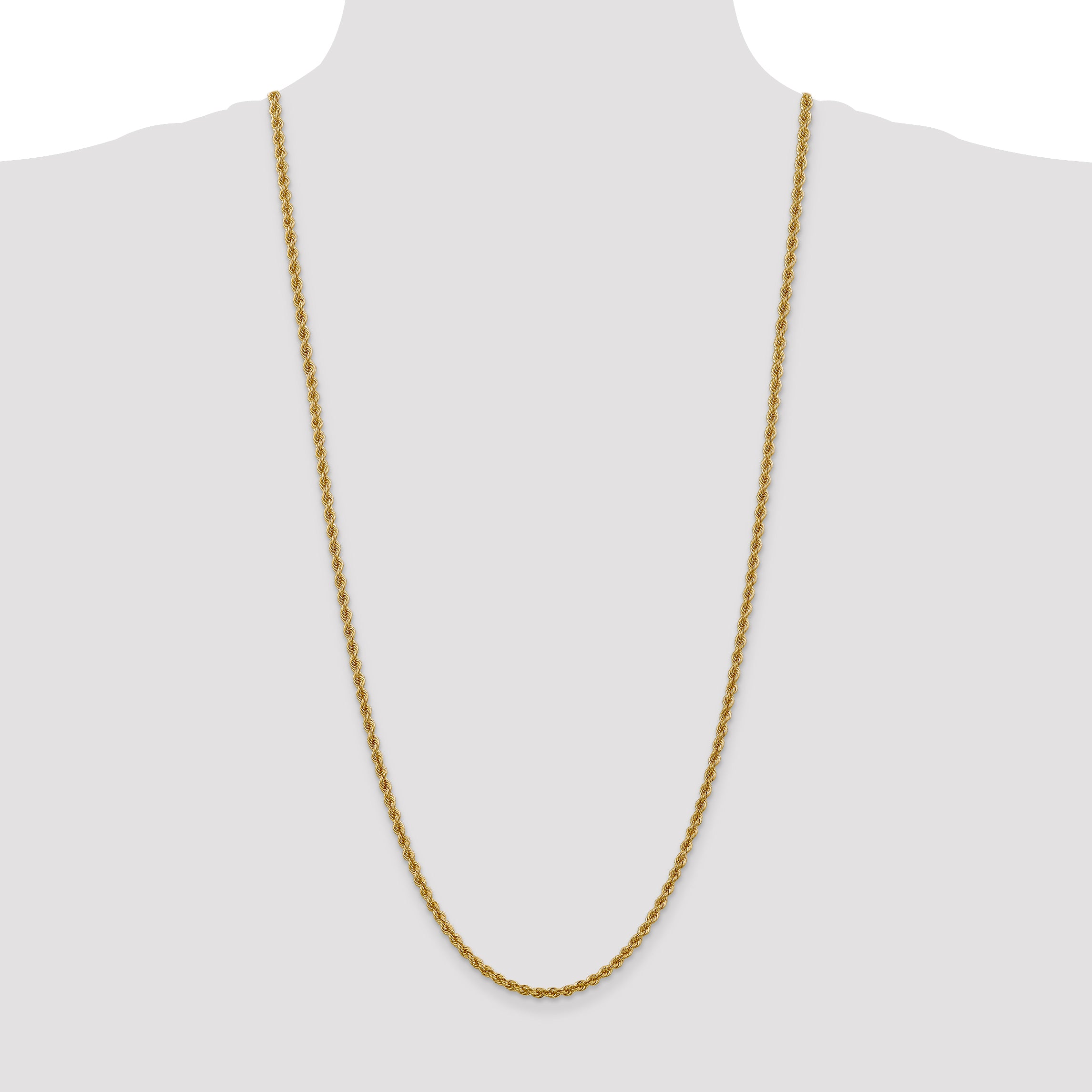 10k 3mm Regular Rope Chain