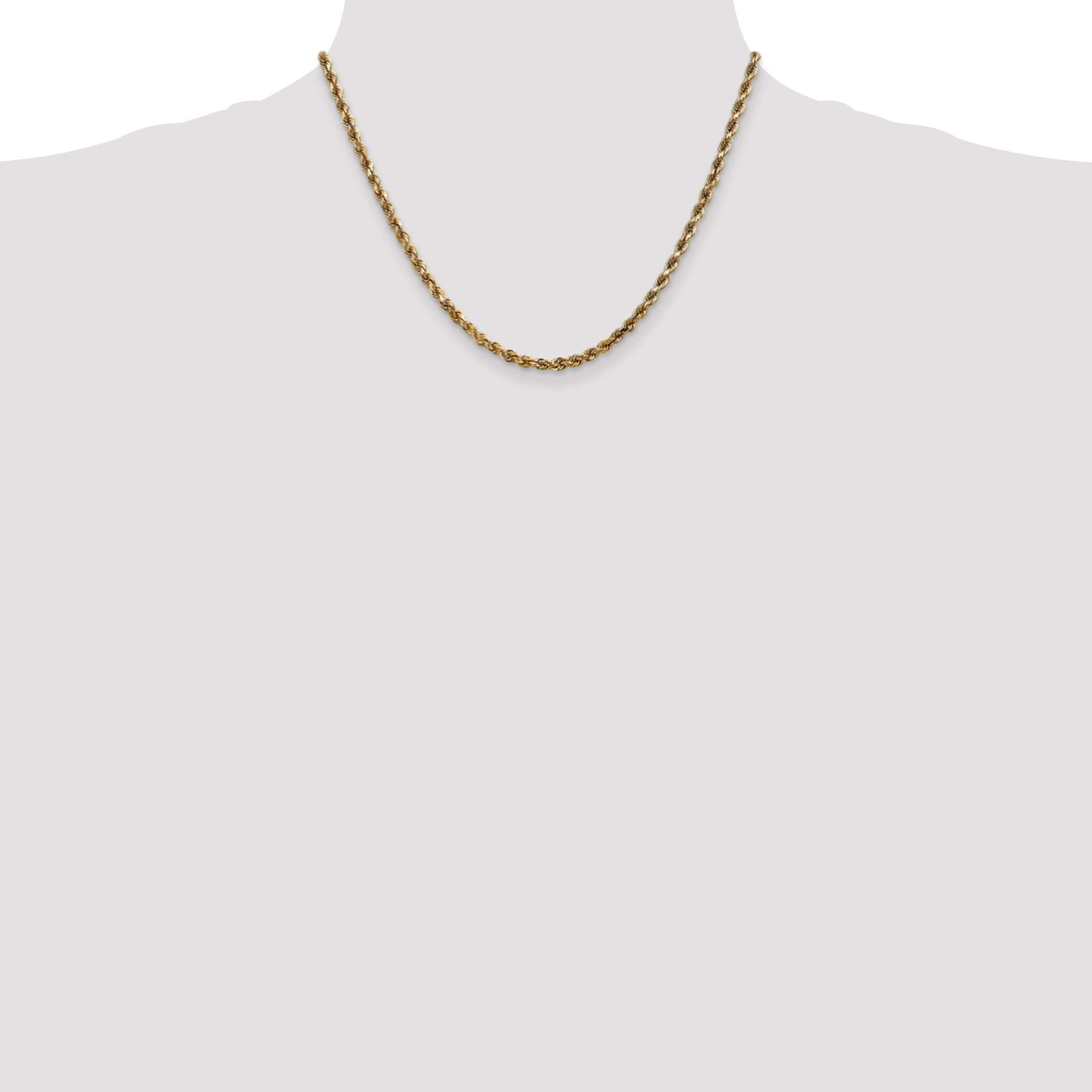 10k 3.5mm Diamond-cut Rope Chain