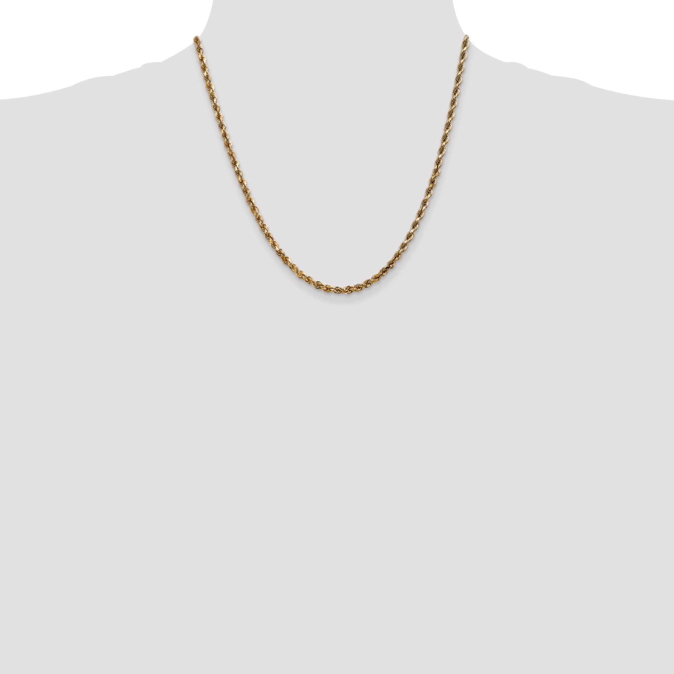 10k 3.5mm Diamond-cut Rope Chain