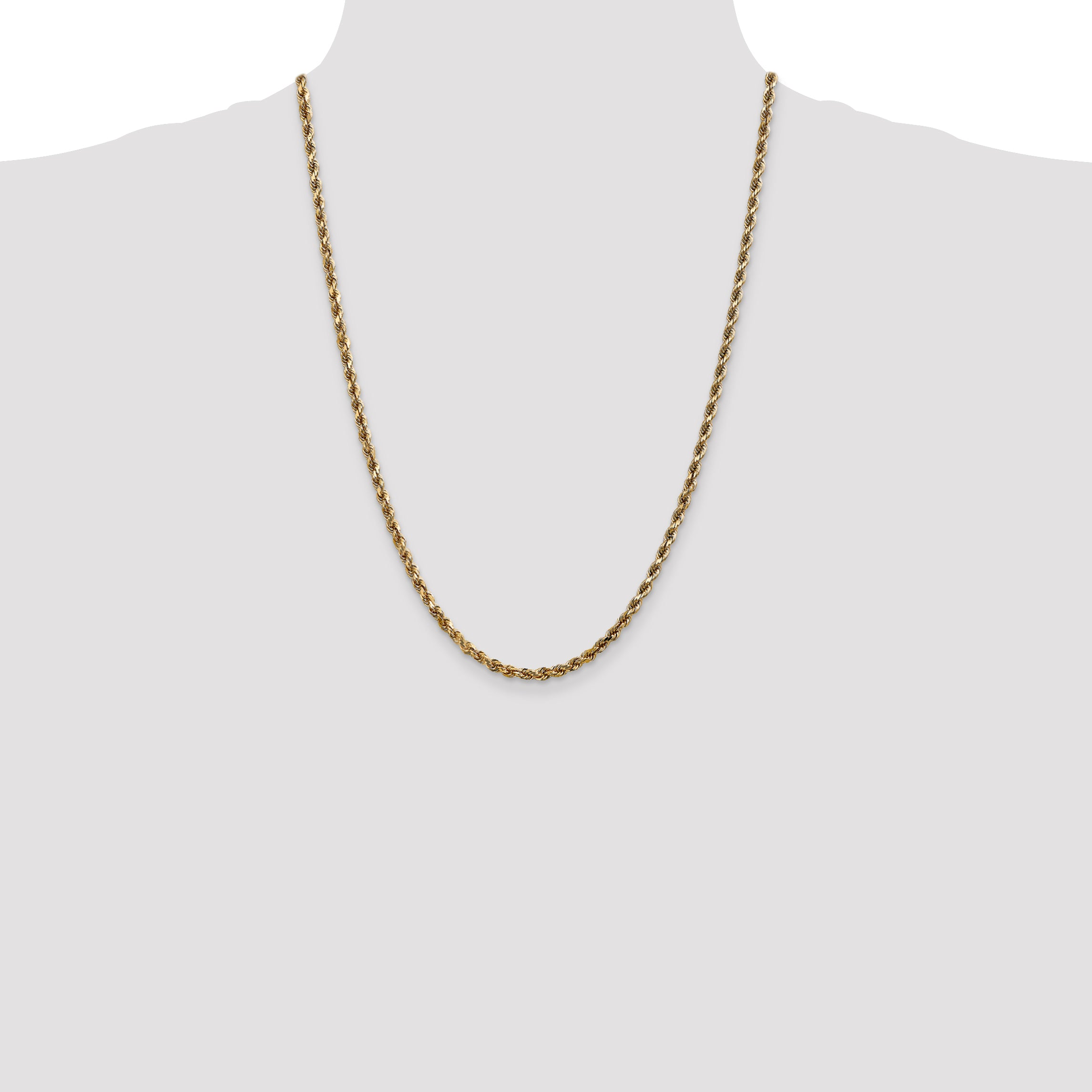 10k 3.5mm Diamond-cut Rope Chain