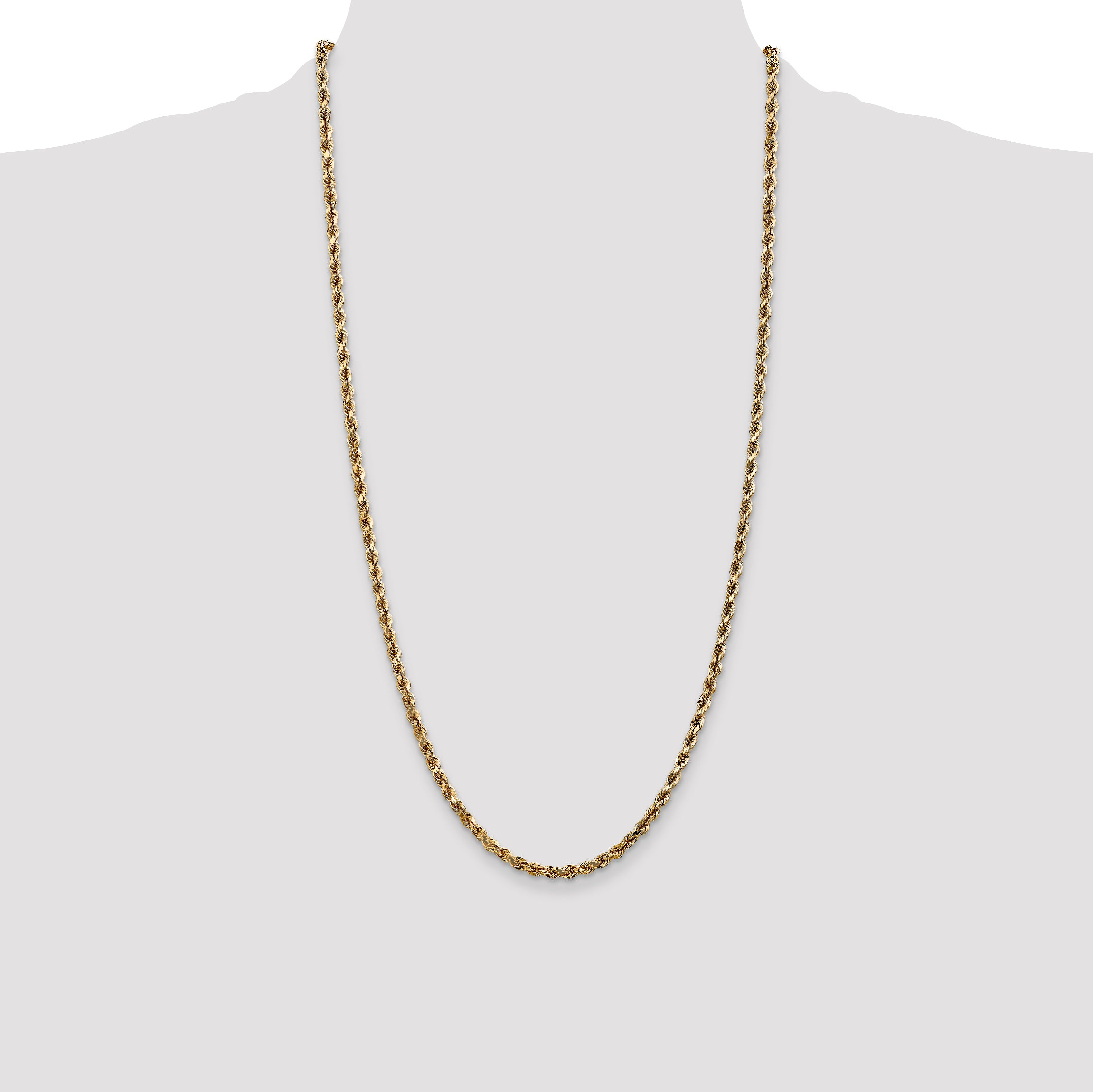 10k 3.5mm Diamond-cut Rope Chain