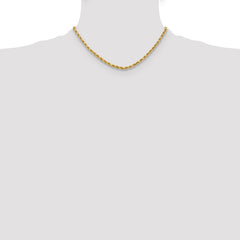 10k 3.75mm Diamond-cut Rope Chain