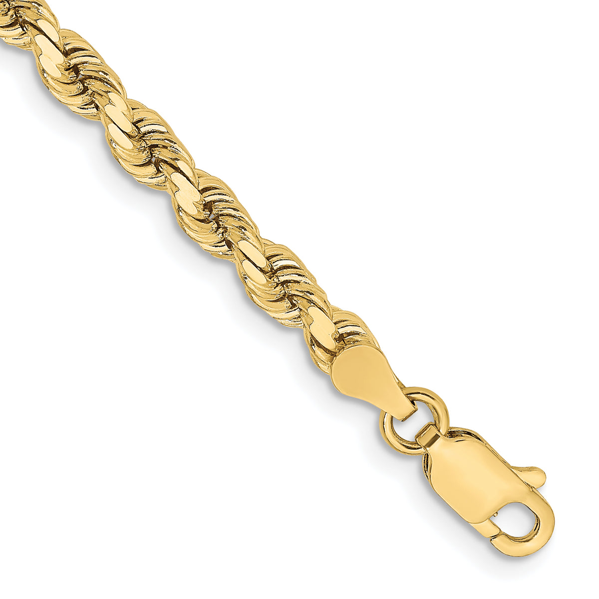 10k 3.75mm Diamond-cut Rope Chain