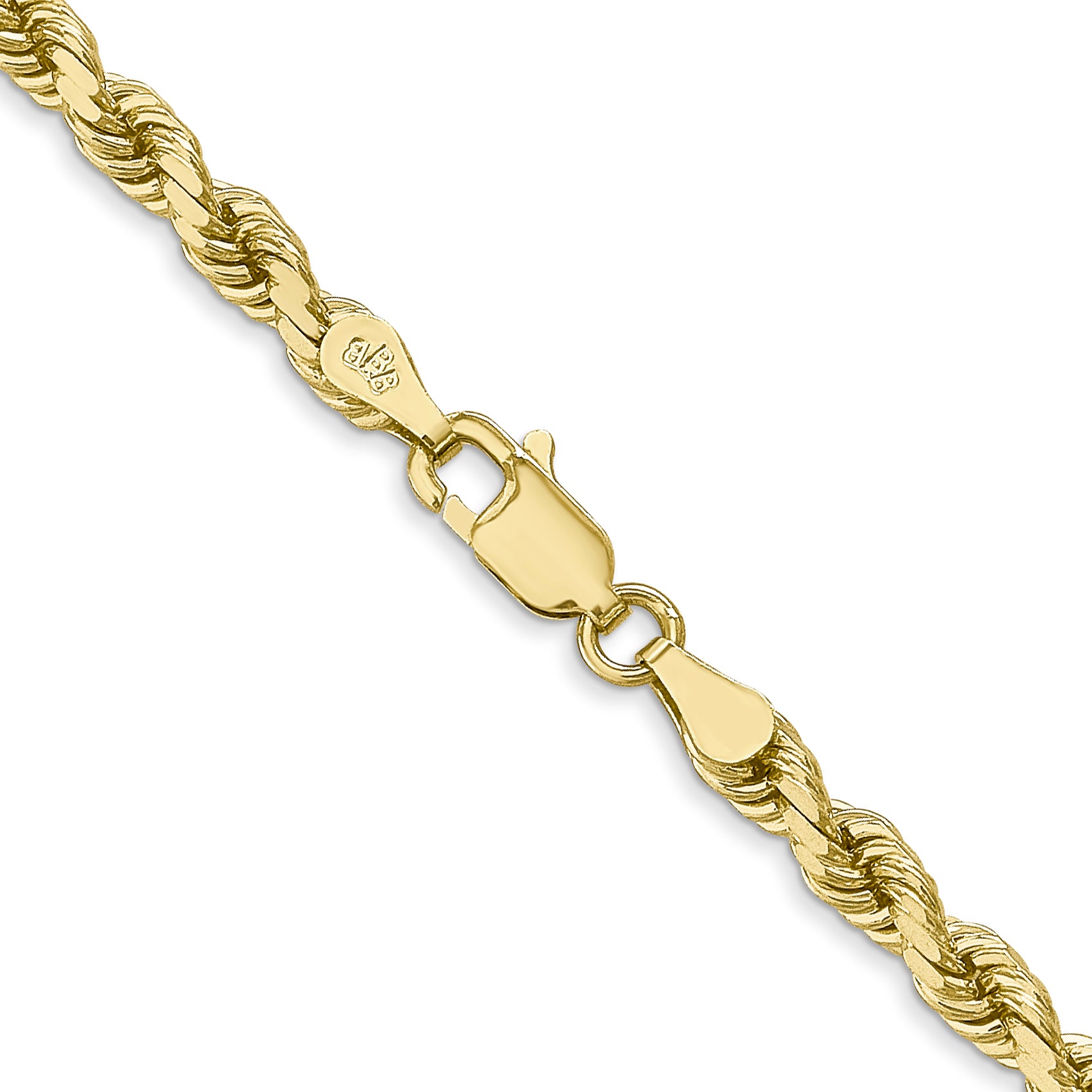 10k 4mm Diamond-cut Rope Chain