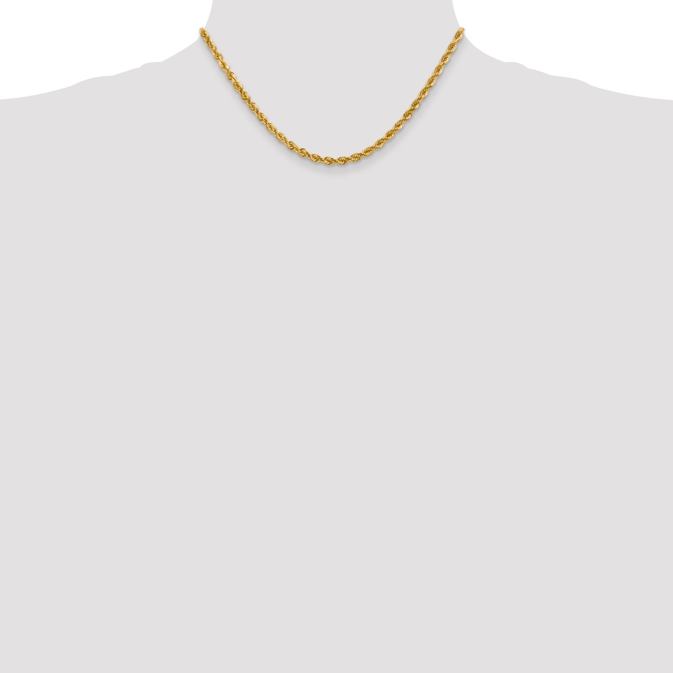 10k 4mm Diamond-cut Rope Chain