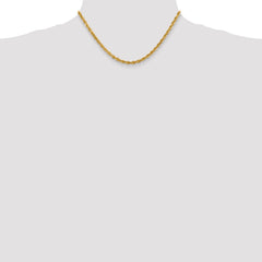 10k 4mm Diamond-cut Rope Chain