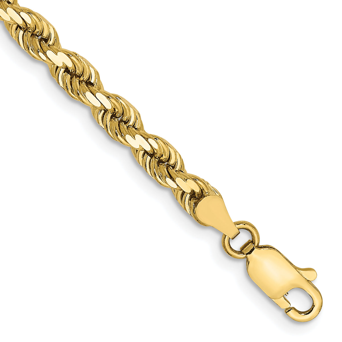 10k 4mm Diamond-cut Rope Chain